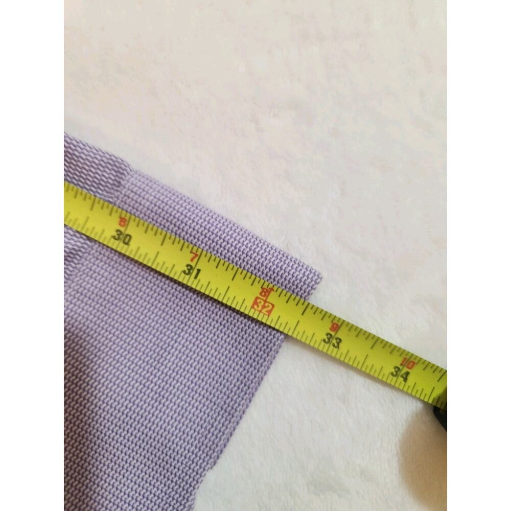 Charles Tyrwhitt 100% Cotton Shirt Mens 17 34 Large Purple Geometric Long Sleeve - Picture 8 of 12